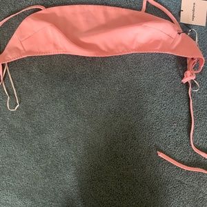 Super down peach/ orange crop top